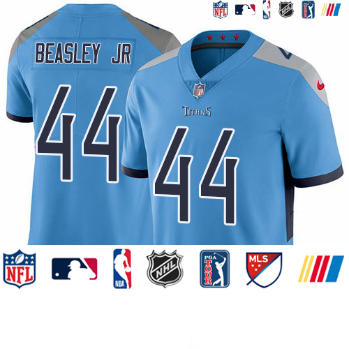 Personalized Titans #44 Vic Beasley Jr Light Blue Alternate Men’s Stitched NFL Untouchable Limited Jersey