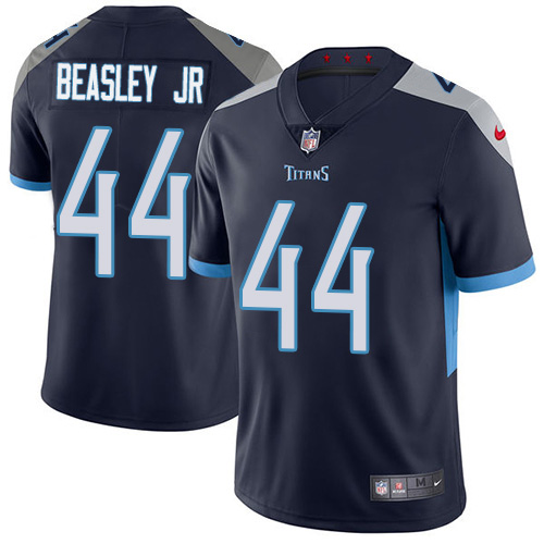 Personalized Titans #44 Vic Beasley Jr Navy Blue Team Color Men’s Stitched NFL Untouchable Limited Jersey