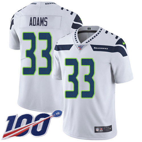 Personalized Seahawks #33 Jamal Adams White Men’s Stitched NFL 100th Season Untouchable Limited Jersey