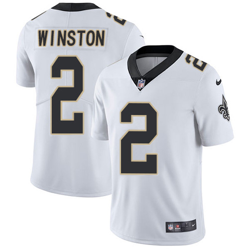 Personalized Saints #2 Jameis Winston White Men’s Stitched NFL Untouchable Limited Jersey