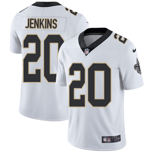 Personalized Saints #20 Janoris Jenkins White Men’s Stitched NFL Untouchable Limited Jersey