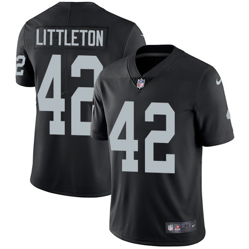 Personalized Raiders #42 Cory Littleton Black Team Color Men’s Stitched NFL Untouchable Limited Jersey