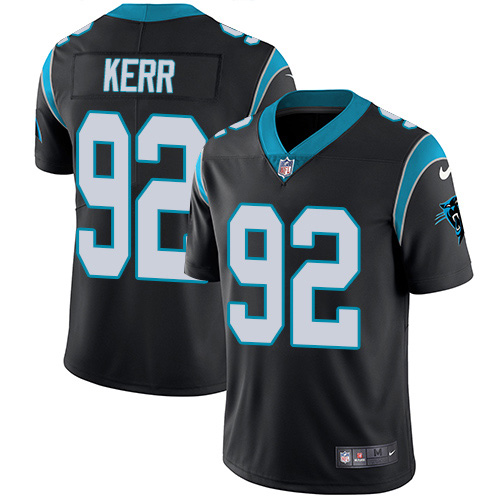 Personalized Panthers #92 Zach Kerr Black Team Color Men’s Stitched NFL Untouchable Limited Jersey