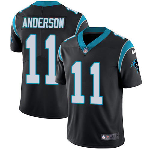 Personalized Panthers #11 Robby Anderson Black Team Color Men’s Stitched NFL Untouchable Limited Jersey