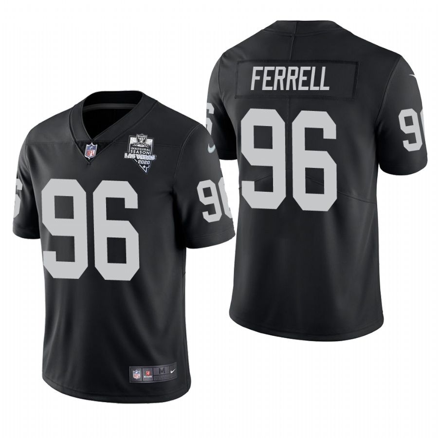 Personalized Las Vegas Raiders #96 Clelin Ferrell Men’s 2020 Inaugural Season Limited NFL Jersey Black