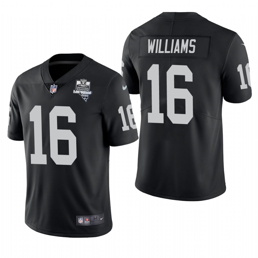 Personalized Las Vegas Raiders #16 Tyrell Williams Men’s 2020 Inaugural Season Limited NFL Jersey Black