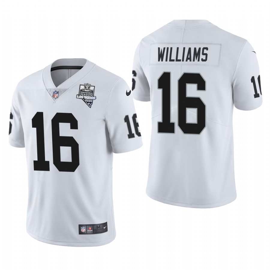 Personalized Las Vegas Raiders #16 Tyrell Williams Men’s 2020 Inaugural Season Limited NFL Jersey White