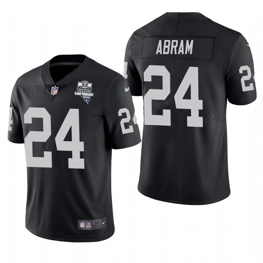 Personalized Las Vegas Raiders #24 Johnathan Abram Men’s 2020 Inaugural Season Limited NFL Jersey Black