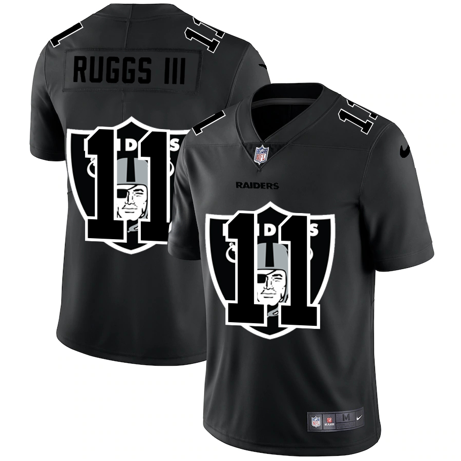 Personalized Las Vegas Raiders #11 Henry Ruggs III Men’s Team Logo Dual Overlap Limited NFL Jersey Black