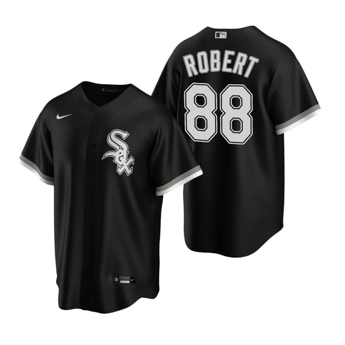 Personalized White Sox 88 Luis Robert Black 2020 Cool Base Jersey