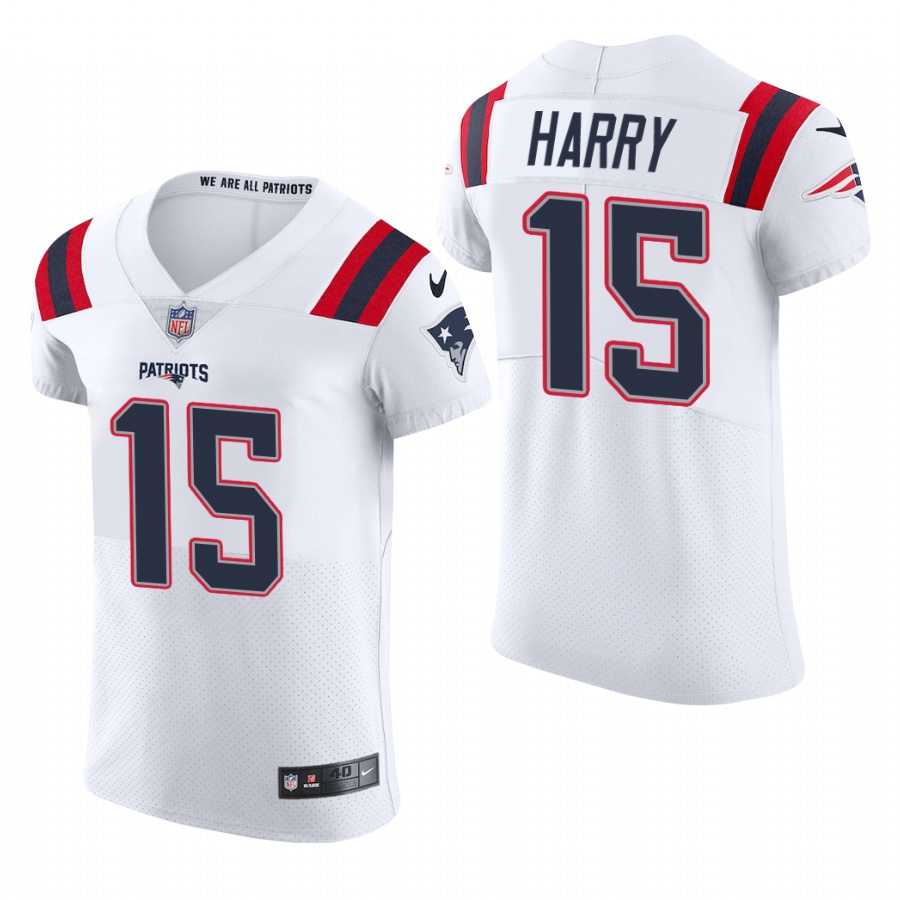Personalized New England Patriots #15 N’Keal Harry Men’s White Team Color Men’s Stitched NFL 2020 Untouchable Elite Jersey
