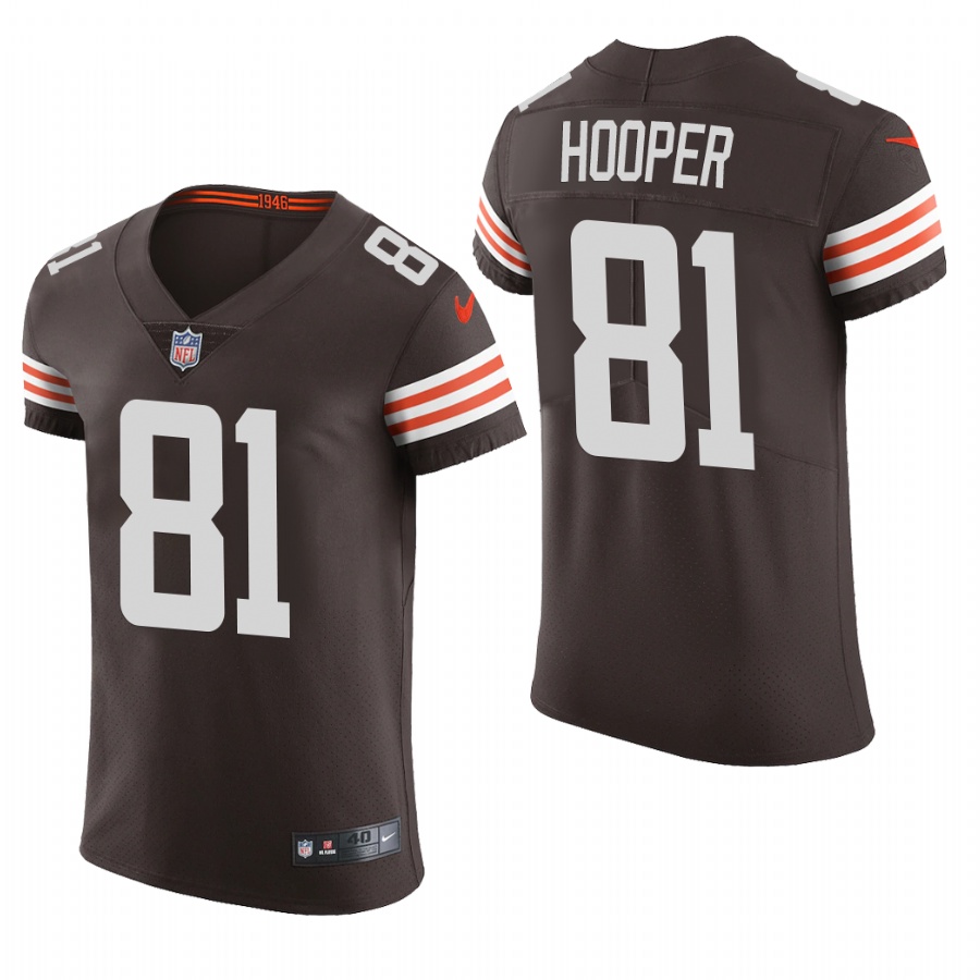 Personalized Cleveland Browns #81 Austin Hooper Men’s Brwon Team Color Men’s Stitched NFL 2020 Untouchable Elite Jersey