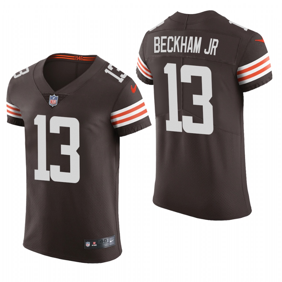 Personalized Cleveland Browns #13 Odell Beckham Jr. Men’s Brwon Team Color Men’s Stitched NFL 2020 Untouchable Elite Jersey
