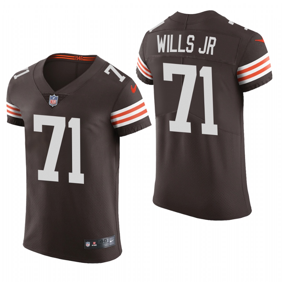 Personalized Cleveland Browns #71 Jedrick Wills Jr. Men’s Brwon Team Color Men’s Stitched NFL 2020 Untouchable Elite Jersey