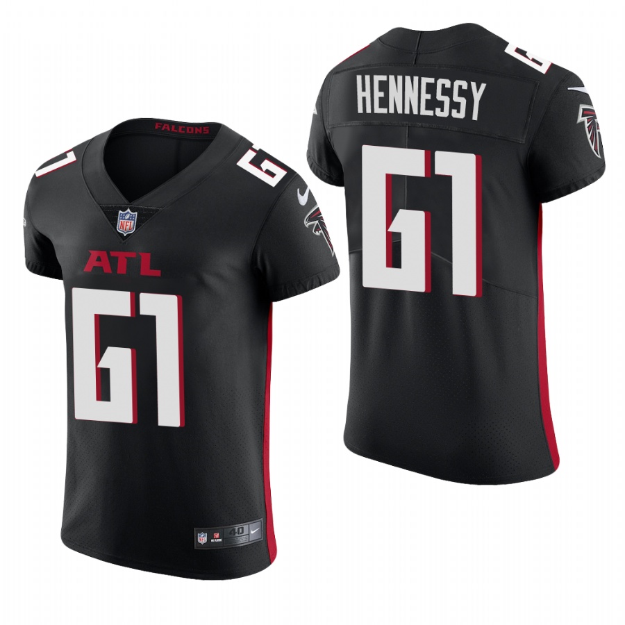 Personalized Atlanta Falcons #61 Matt Hennessy Men’s Black Team Color Men’s Stitched NFL 2020 Untouchable Elite Jersey