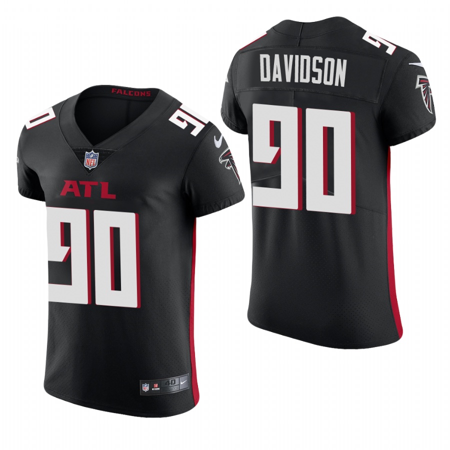 Personalized Atlanta Falcons #90 Marlon Davidson Men’s Black Team Color Men’s Stitched NFL 2020 Untouchable Elite Jersey