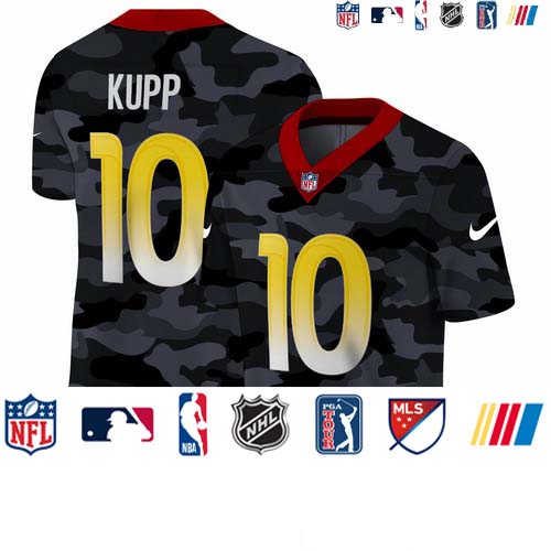 Personalized Los Angeles Rams #10 Cooper Kupp Men’s 2020 Black CAMO Untouchable Limited Stitched NFL Jersey
