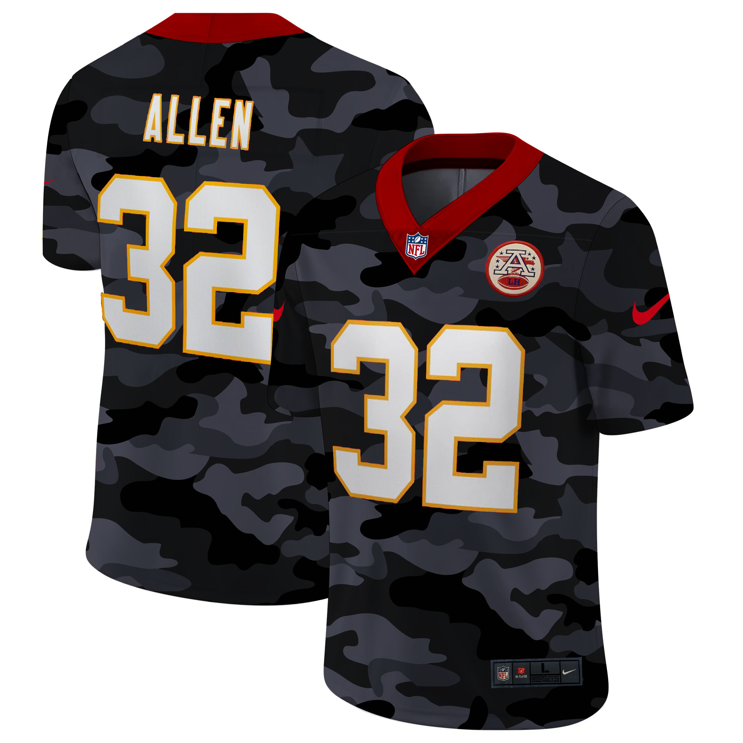 Personalized Kansas City Chiefs #32 Tyrann Mathieu Men’s 2020 Black CAMO Untouchable Limited Stitched NFL Jersey
