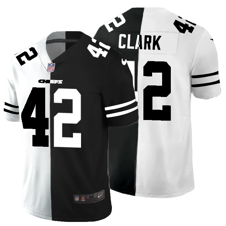 Personalized Kansas City Chiefs #42 Anthony Sherman Men’s Black V White Peace Split Untouchable Limited NFL Jersey