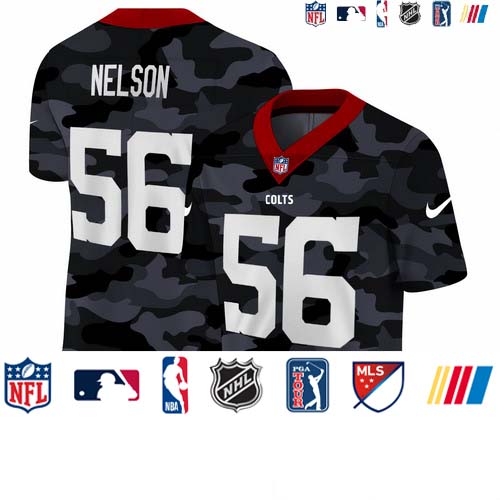 Personalized Indianapolis Colts #56 Quenton Nelson Men’s 2020 Black CAMO Untouchable Limited Stitched NFL Jersey