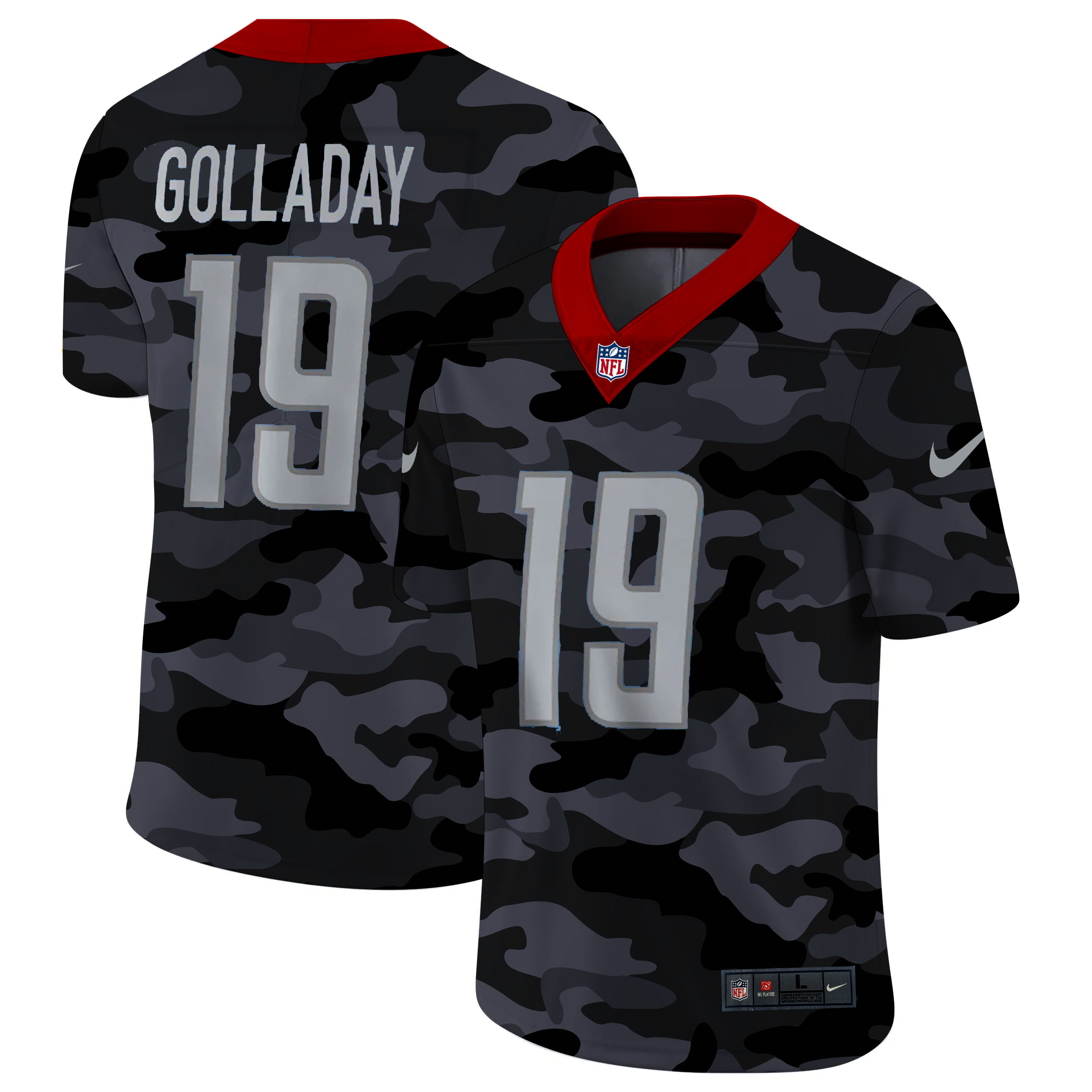 Personalized Detroit Lions #19 Kenny Golladay Men’s 2020 Black CAMO Untouchable Limited Stitched NFL Jersey