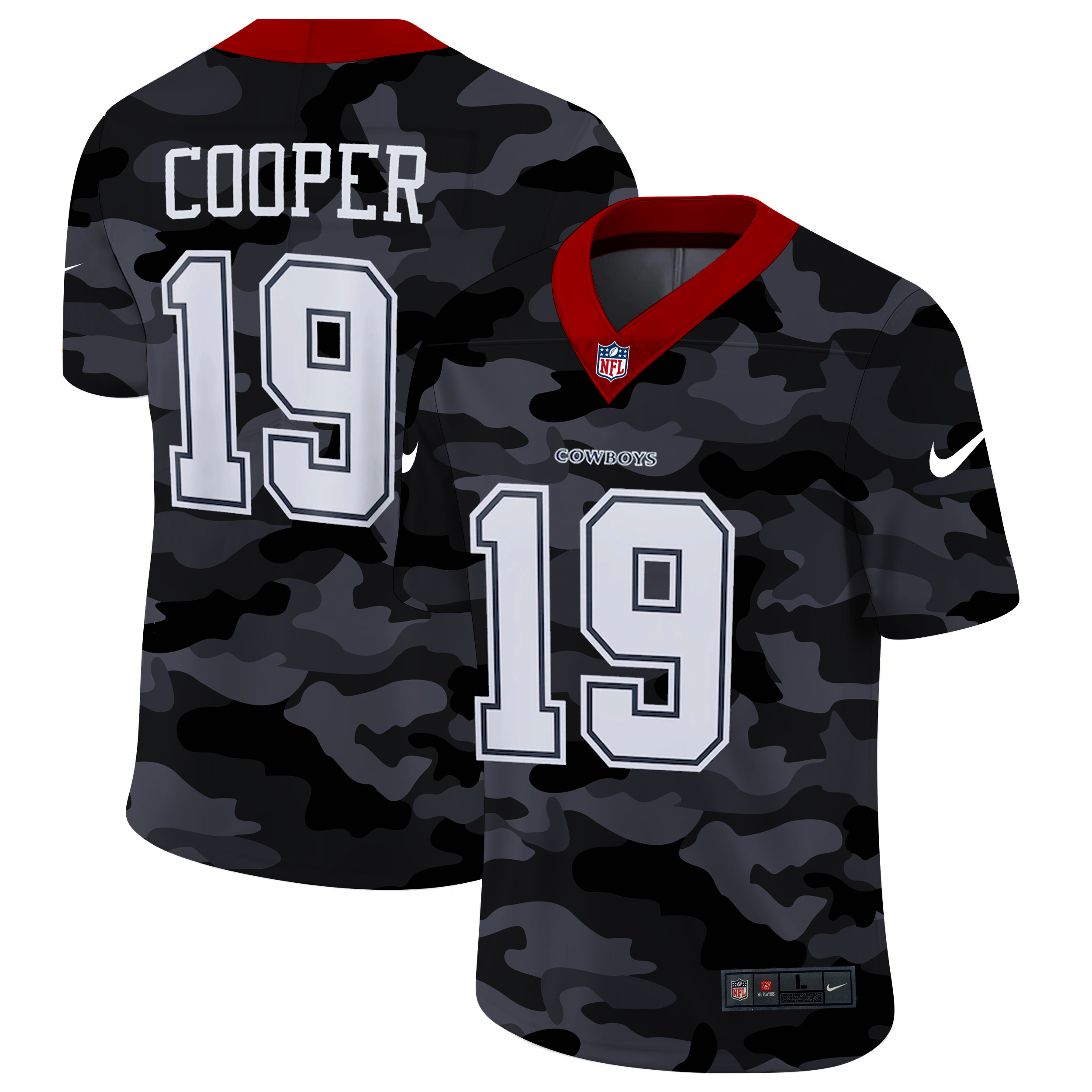 Personalized Dallas Cowboys #19 Amari Cooper Men’s 2020 Black CAMO Untouchable Limited Stitched NFL Jersey
