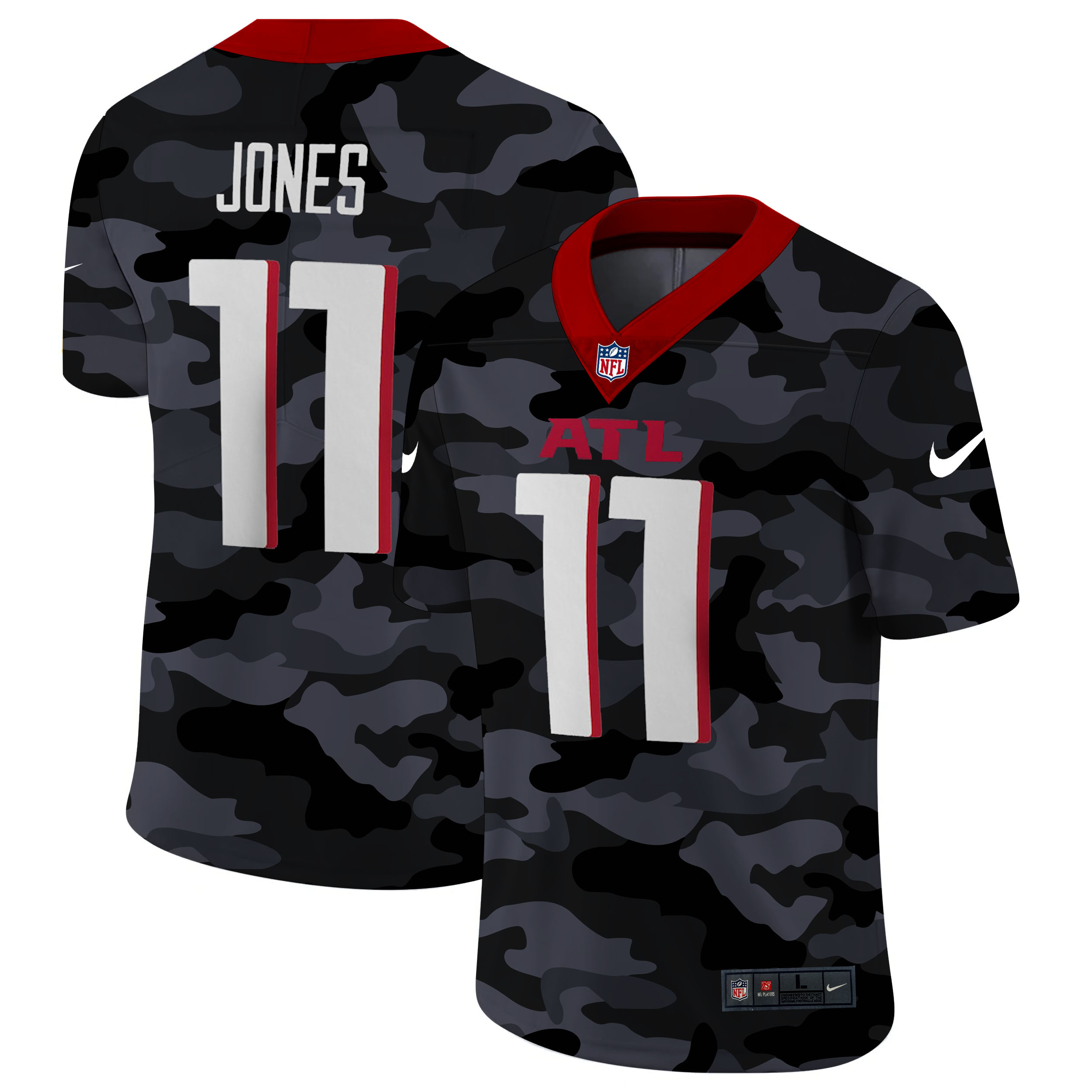 Personalized Atlanta Falcons #11 Julio Jones Men’s 2020 Black CAMO Untouchable Limited Stitched NFL Jersey