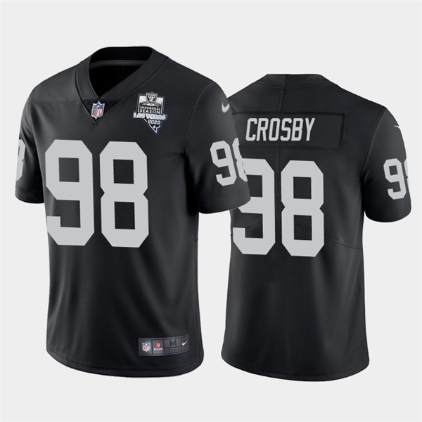Personalized Raiders 98 Maxx Crosby Black 2020 Inaugural Season Untouchable Limited Jersey