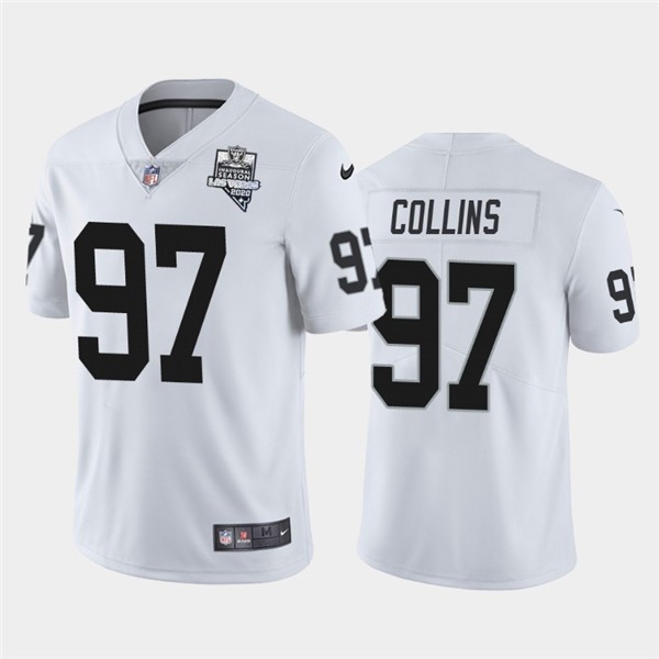 Personalized Raiders 97 Maliek Collins White 2020 Inaugural Season Untouchable Limited Jersey