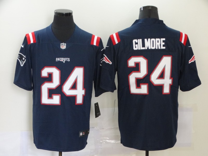 Personalized Patriots 24 Stephon Gilmore Navy New Untouchable Limited Jersey