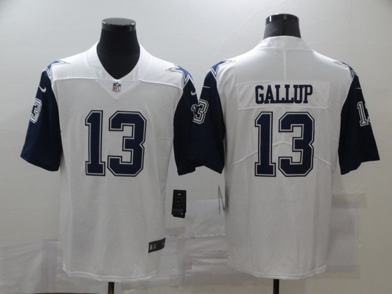 Personalized Cowboys 13 Michael Gallup White Color Rush Limited Jersey