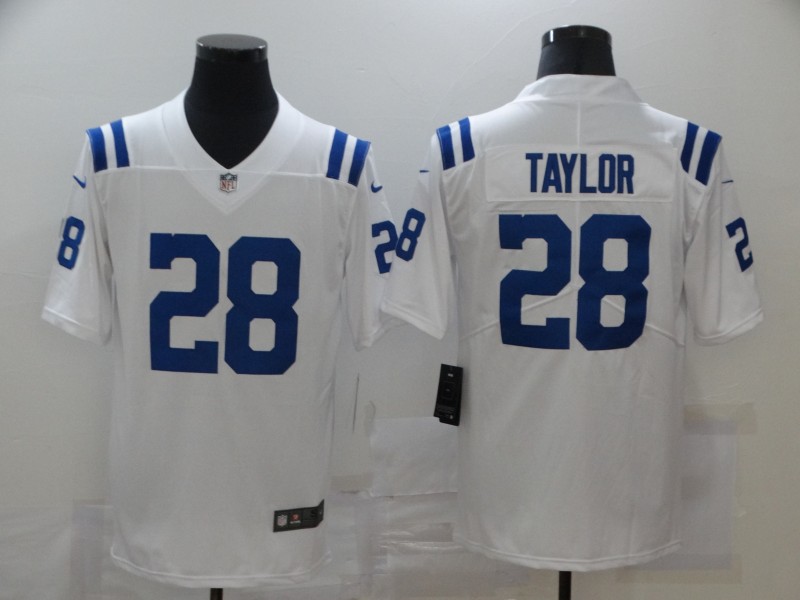 Personalized Colts 28 Jonathan Taylor White Untouchable Limited Jersey