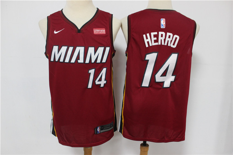 Personalized Heat 14 Tyler Herro Red Swingman Jersey
