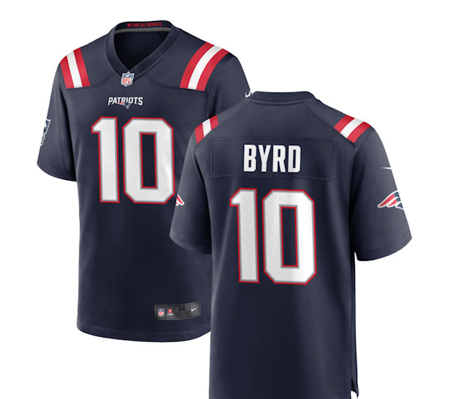 Personalized Patriots #10 Damiere Byrd Navy Limited Jersey