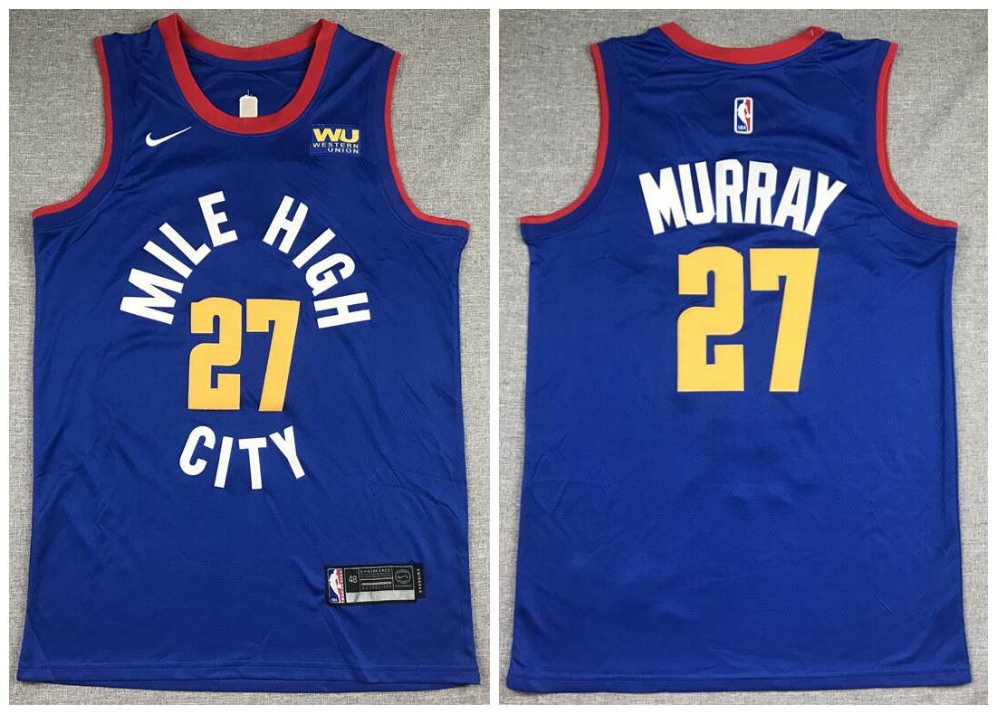 Personalized Nuggets 27 Jamal Murray Blue City Edition Swingman Jersey
