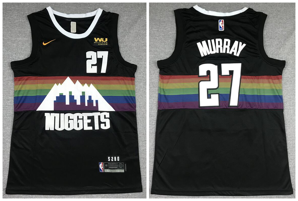 Personalized Nuggets 27 Jamal Murray Black City Edition Swingman Jersey