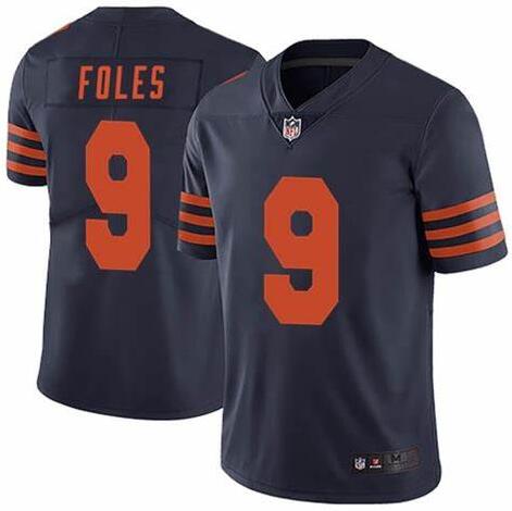 Personalized Bears 9 Nick Foles Navy Throwback Untouchable Limited Jersey