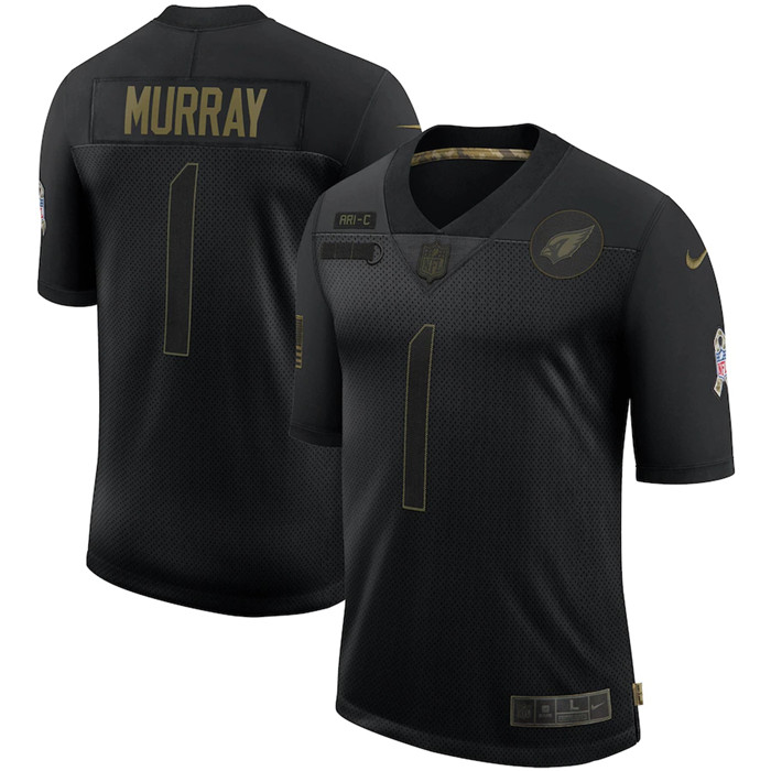 Personalized Cardinals 1 Kyler Murray Black 2020 Salute To Service Limited Jersey