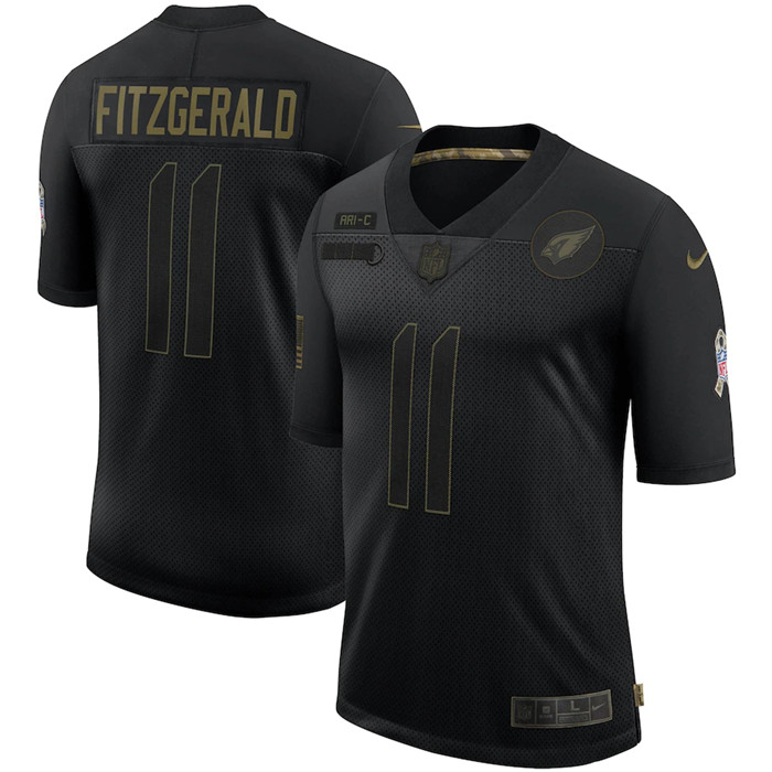 Personalized Cardinals 11 Larry Fitzgerald Black 2020 Salute To Service Limited Jersey