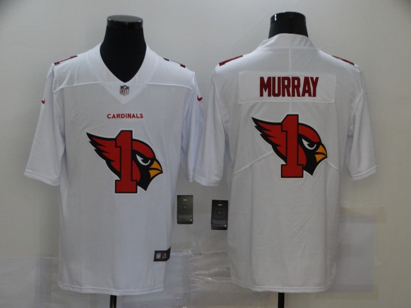 Personalized Cardinals 1 Kyler Murray White Shadow Logo Limited Jersey