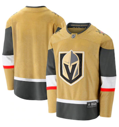 Personalized Men’s Vegas Golden Knights Blank Fanatics Branded Gold 2020-21 Alternate Premier Breakaway Jersey