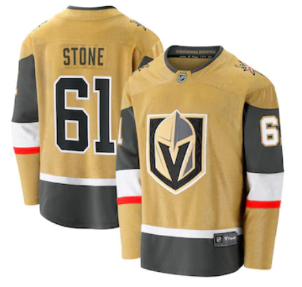 Personalized Men’s Vegas Golden Knights #61 Mark Stone Fanatics Branded Gold 2020-21 Alternate Premier Breakaway Player Jersey