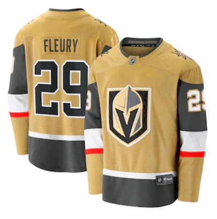 Personalized Men’s Vegas Golden Knights #29 Marc-Andre Fleury Fanatics Branded Gold 2020-21 Alternate Premier Breakaway Player Jersey