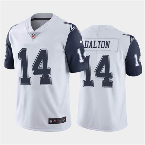 Personalized Cowboys 14 Andy Dalton White Color Rush Limited Jersey
