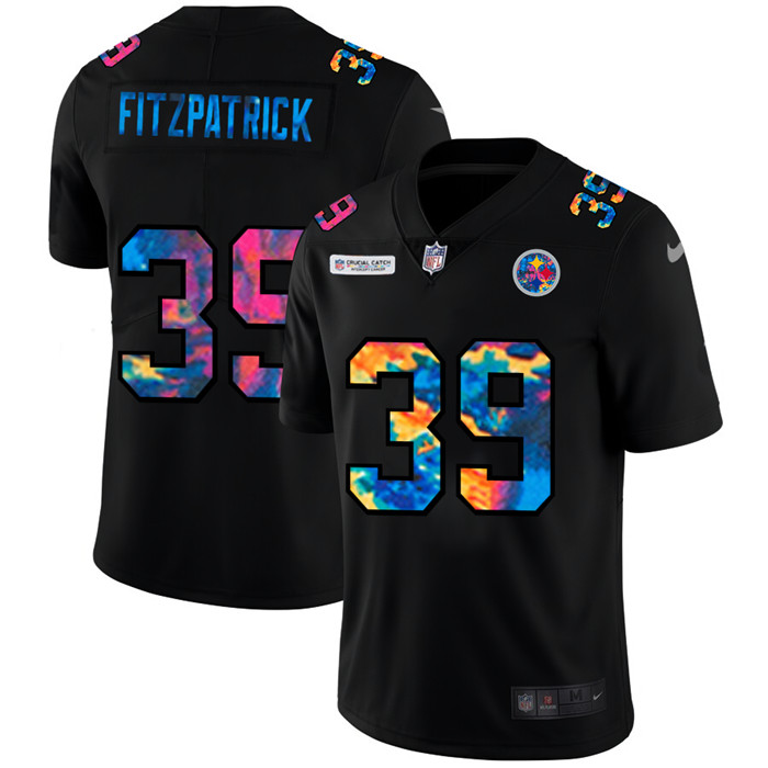 Personalized Pittsburgh Steelers #39 Minkah Fitzpatrick Men’s Multi-Color Black 2020 NFL Crucial Catch Untouchable Limited Jersey