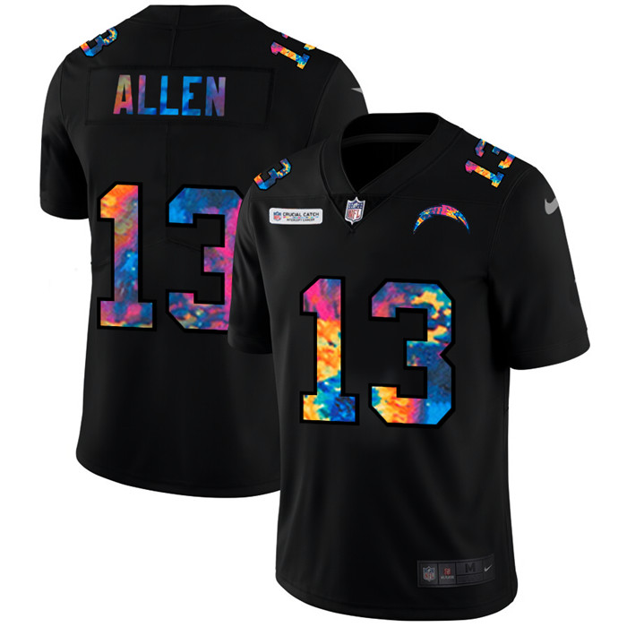 Personalized Los Angeles Chargers #13 Keenan Allen Men’s Multi-Color Black 2020 NFL Crucial Catch Untouchable Limited Jersey