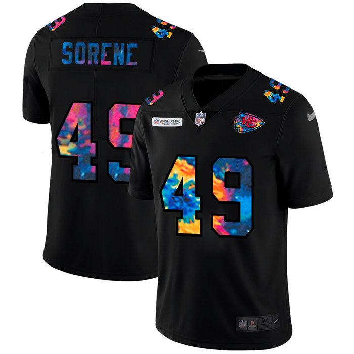 Personalized Kansas City Chiefs #49 Daniel Sorensen Men’s Multi-Color Black 2020 NFL Crucial Catch Untouchable Limited Jersey