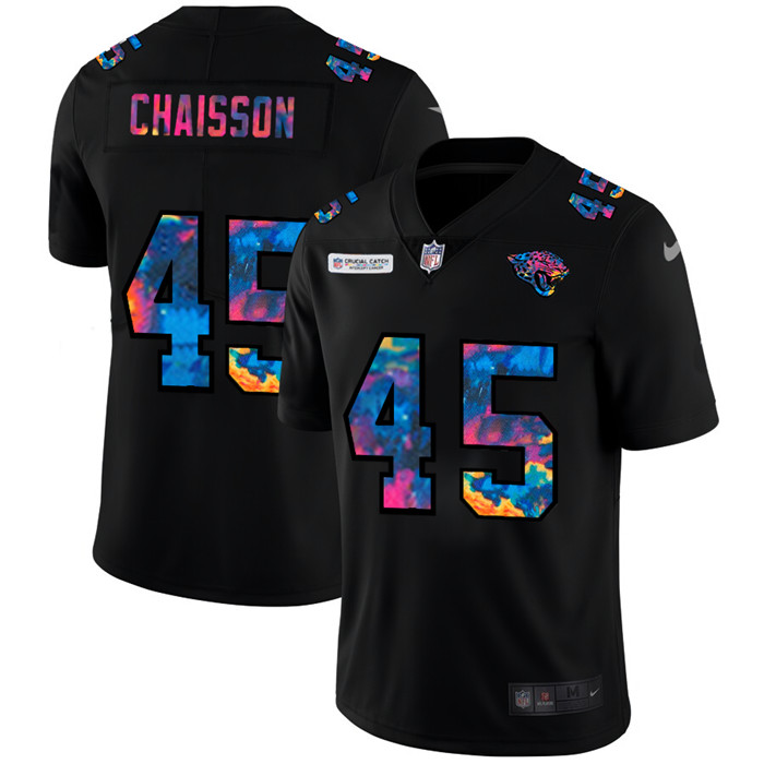 Personalized Jacksonville Jaguars #45 K’Lavon Chaisson Men’s Multi-Color Black 2020 NFL Crucial Catch Untouchable Limited Jersey