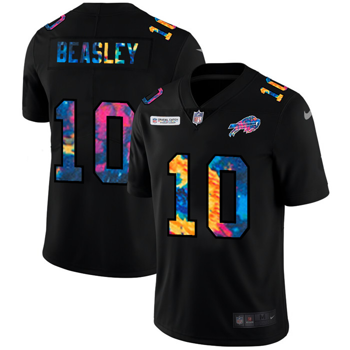 Personalized Buffalo Bills #10 Cole Beasley Men’s Multi-Color Black 2020 NFL Crucial Catch Untouchable Limited Jersey
