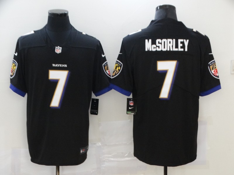 Personalized Ravens 7 Trace McSorley Black Untouchable Limited Jersey